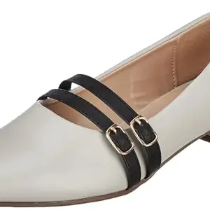 Allen Solly Women Ballerinas with Buckle Detail Grey