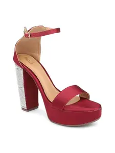 Inc.5 Women Maroon Embellished Platform Heels