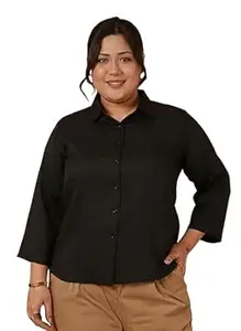 Angoori Fashion Women Solid Formal Shirt |Rayon Fabric|Plus Size Shirt for Women (S-10XL)