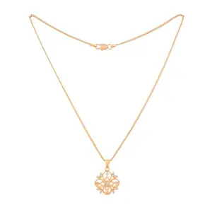 Radha's Creations SHORT necklace with pendant one gram gold for women and girls No.1216