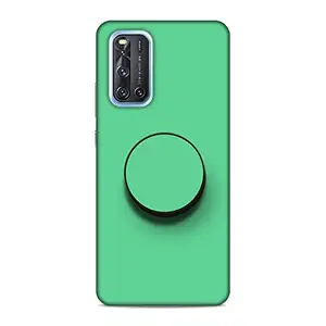 Screaming Ranngers Designer Printed Hard Plastic Matt Finish Mobile Case Back Cover with Mobile Holder for Vivo V19 (Green)