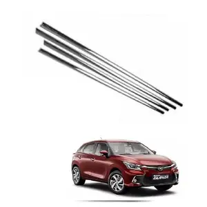 ROSHNEER Car Window Lower Garnish Stainless Steel Chrome Finish Exterior Compatible for Toyota GLANZA New Model (2022) Onwards Set of 4 PCS