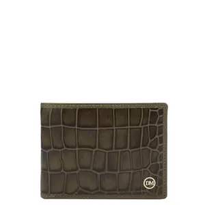 Da Milano Green RFID Protected Leather Bifold Wallet for Men with Multicard Slot (2005C)