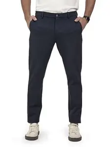 The Pant Project Luxury PV Stretchable Casual Checks Pant for Men | Stylish Slim Fit Men's Wear Trousers for Office or Party