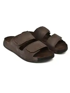 NICO NERINI Men's Cookie Rufus Leather Slide Sandals