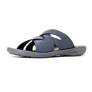 Khadim's Synthetic PVC Sole Solid Grey Slip On Sandal for Men - Size UK 6
