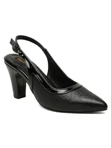 Flat n Heels Womens Black Pumps FnH 2781-BK