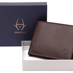 HideChief Premium Brown Genuine Leather Wallet for Men (HCW221_B)