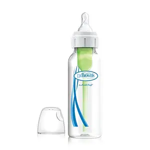 Dr. Brown's Narrow Neck Options Baby Plastic Bottle (250 Ml, Multicolour)