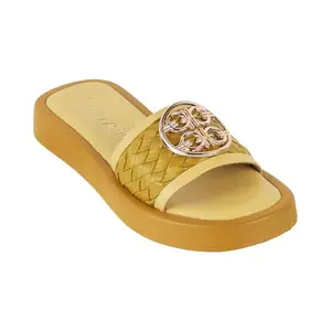 Catwalk Women Stylised Open Back Platforms | For Women & Girls (YELLOW,6 UK)