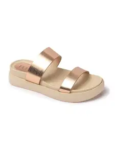 ELLE Women Sandal,Rose Gold,UK-5