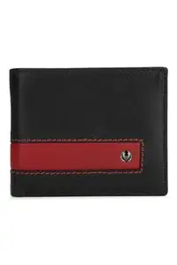 Allen Solly Men Black Solid Genuine Leather Wallet