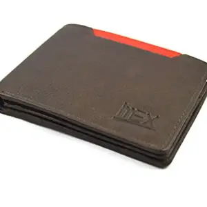 iMEX Men's Brown Premium Finish Genuine Leather Wallet