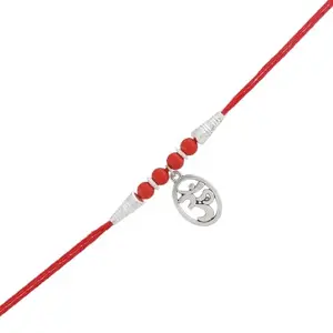 ascension OM Designer Rakhi for Brother Sister Raksha Bandhan Gift Band Moli Bracelet Stone Pearl Designer Rakhi for Brother Bhaiya Bhai Rakhis & Roli Tilak Pack