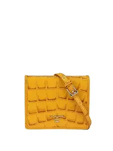 Da Milano Genuine Leather Yellow Ladies Wallet (LSW-10116)