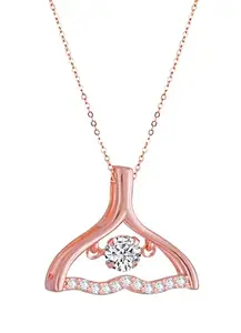 MEENAZ Necklace for women pendant for women necklace for girls rose gold pendant for women girlfriend best friend gifts for girlfriend long Chain neck chains American diamond stylish ad cz -583