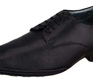 Mochi Men's Black Leather Formal Shoes-9 UK (43 EU) (19-1891)