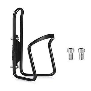 THE MORNING PLAY Basic MTB Bike Bicycle Alloy Aluminum Lightweight Water Bottle Holder Cages Brackets Black with DIY Installation Screw
