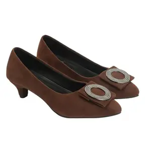 Sole Saga Stylish Style With Confidence Heels For Women | Synthetic Material | Copper Color | Size : 8