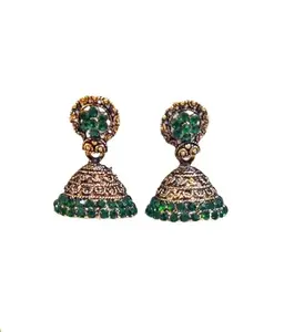 Suneez Nest Traditional Jhumki Earrings Jewellery Earrings for Women Oxidised Silver Jhumka earrings for Girls and Women (Jimikki 03)