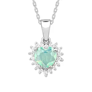 GIVA 925 Silver Perfect Heart Pendant With Link Chain| Necklace to Gift Women & Girls | With Certificate of Authenticity and 925 Stamp | 6 Months Warranty