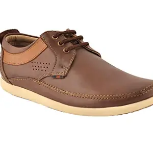 Buckaroo Drago Natural Leather Brown Casual Shoes for Mens: Size UK 7