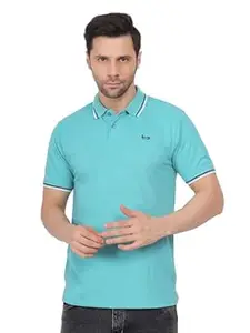 Tide & Sail Mens Polo T Shirt for Men Striped Polo Neck Tshirt for Men Classic Premium Solid Tee, Comfortable & Stylish Casual Wear