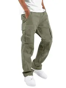 WEREFLEX Cargo for Men || Cotton Cargo Pant || Drawstring Waist Pant (Also Available in Plus Sizes) (W-Cargo-01-04)