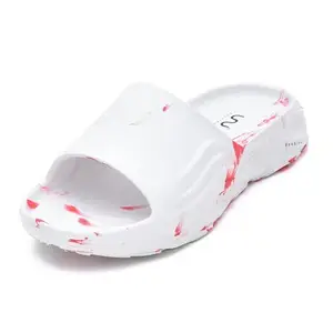 doubleu W8 Men Marble Comfortable Recovery Footwear (Do not Shrink) (White + LAVARED,40)