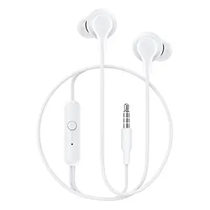 ShopMagics Earphones for Xiaomi Redmi Note 4X, XiaomiRedminote4X, Xiaomi Redmi Note 4 X, Xiomi Mi Note 4X, Redmi Note 4X, Note 4X, Mi Note 4X, Mi Note4 X Earphone Original Like Wired Noise Cancellation In-Ear Headphones Stereo Deep Bass Head Hands-free Headset Earbud With Built in-line Mic, Call Answer/End Button, Music 3.5mm Aux Audio Jack (VIW, White)
