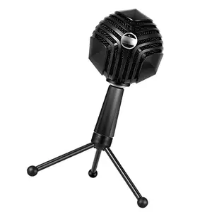 AIXING GM-888 USB Condenser Micropne Ball-Shaped Mic with Desktop Mini Metal Tripod Stand for PC Laptop Playing Games Computer Studio Recorg Online Chatting Singing Broadcast Meeting