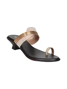 AJANTA Womens Black Fashion Sandal CL0787
