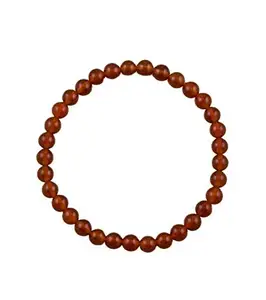 FOURSEVEN® Red Onyx Bead Stylish Bracelet Round Shape for Men and Women (Size - Large)