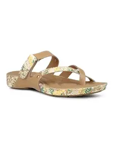 Inc.5 Women Beige Daily Printed Round Flats Flatforms Euro-40