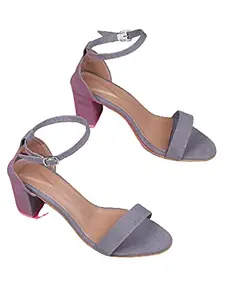 WalkTrendy Womens Synthetic Grey Sandals With Heels - 4 UK (Wtwhs567_Grey_37)