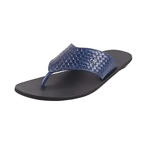 Mochi Mens Leather Blue Slippers (Size (6 UK (40 EU))