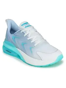 ABROS Trekz Running Sports Shoes Breathable Upper Mesh with TPU Sole Memory Foam Insole Casual Walking & Gym Shoes for Mens (White/Sea Green 6)