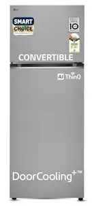 LG Smart Choice, 466 L, 1 Star, Convertible, Door Cooling+, Smart Inverter Compressor, AI ThinQ Wi-Fi, Frost Free Double Door Refrigerator (GL-T492NPZR, Shiny Steel, Express Freeze & Multi Air Flow)