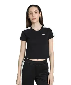 Puma Women's Slim Fit T-Shirt (629802_Black