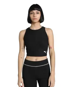 Puma Women, WARDROBE ESS Ribbed Crop Top, Black - 2XL (62976501)