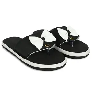Skytrap Women White Solid EVA Slippers Flipflop | Size : 5