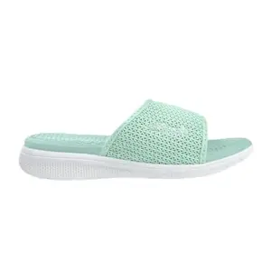SOLETHREADS GRACE SLIDES for Women| Stylish | Comfy | Super soft | Ultra-Light | Phylon | Slippers | Flip Flops for Women|MINT GREEN|UK 4