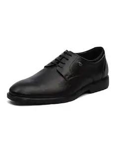 Monte Carlo Men's Leather Mild Derby Shoes - 201864FW-1-9 Black