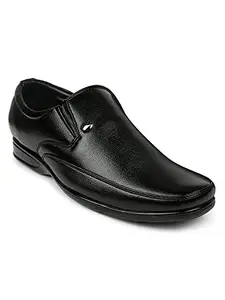 Action Dotcom D-601 Men's Black Synthetic Leather Stylish & Comfortable Office Slip On Formal Shoes