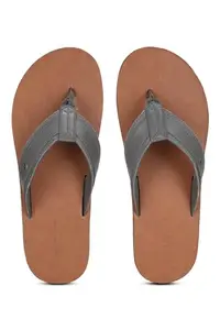 Louis Philippe Men Brown Solid Flip Flops