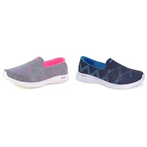 SPARX Womens SL 123 | Enhanced Durability & Soft Cushion | Grey, Blue Running Shoe - 7 UK
