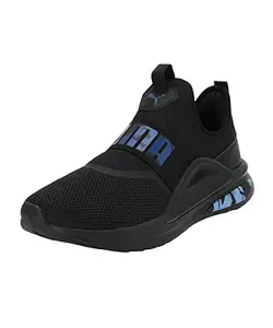 Puma Unisex-Adult Softride Enzo Evo Slip SF Black-Blazing Blue Running Shoe - 7UK (37791801)