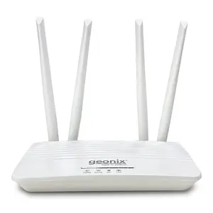(Refurbished) Geonix Wireless Router 4G Mobile Sim Based Router with 4 Antenna, Plug and Play, Wide Coverage Range, Wi Fi Range Upto 150 Meteres, Hassle Free Installation with Ethernet Port (White)
