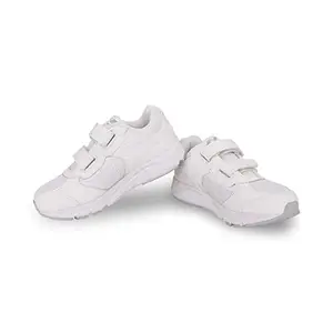 Nivia PACCER Running Kids Shoe with Velcro, White, 9 UK