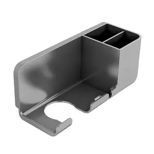 Divik Wall Mounted Hair Dryer Holder | Self-Adhesive Bathroom Blow Dryer Stand for All Models, Space-Saving Storage Shelf - Hair Styling Tool Storage - Bathroom Use (1Pcs)